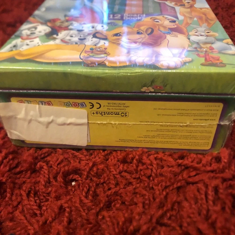 Sealed New Disney Baby Animal Storybook 12 Board Book Set My First Library